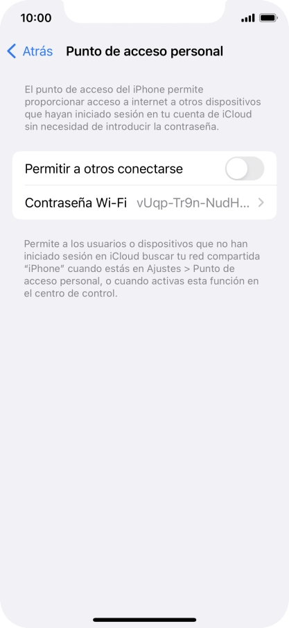 Pulsa Contraseña Wi-Fi e introduce una contraseña. Pulsa Contraseña Wi-Fi e introduce una contraseña.