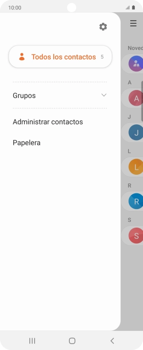 Pulsa Administrar contactos. Pulsa Administrar contactos.
