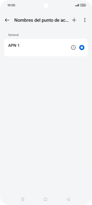 Pulsa el icono de nueva conexión de datos.