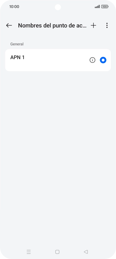 Pulsa el icono de nueva conexión de datos.