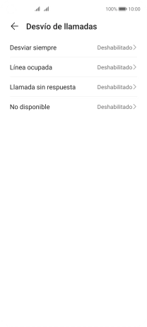 Pulsa el tipo de desvío deseado. Pulsa el tipo de desvío deseado.