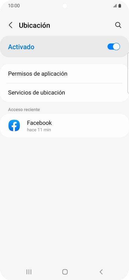Pulsa Permisos de aplicación. Pulsa Permisos de aplicación.