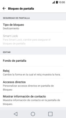 Pulsa Tipo de bloqueo.