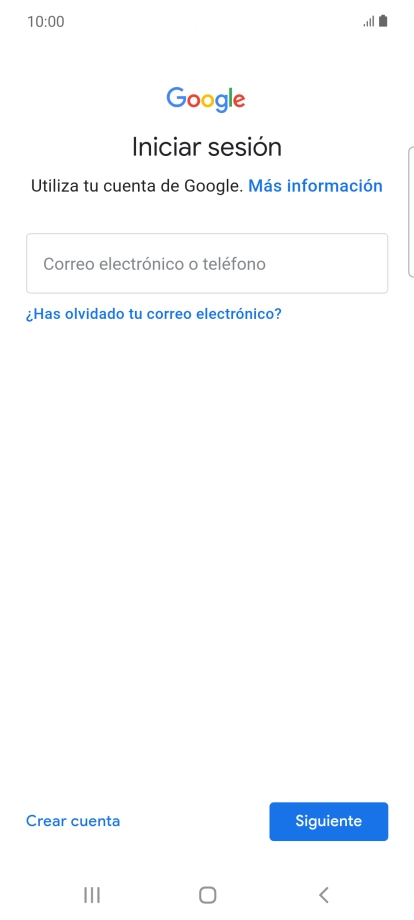 Si no tienes una cuenta de Google, pulsa Crear cuenta y sigue las indicaciones de la pantalla para ver cómo crear una cuenta nueva. Si no tienes una cuenta de Google, pulsa Crear cuenta y sigue las indicaciones de la pantalla para ver cómo crear una cuenta nueva.