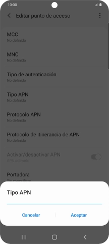 Introduce default y pulsa Aceptar. Introduce default y pulsa Aceptar.