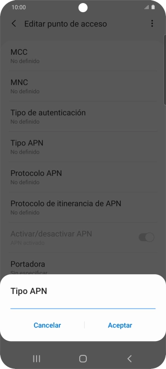 Introduce default y pulsa Aceptar. Introduce default y pulsa Aceptar.