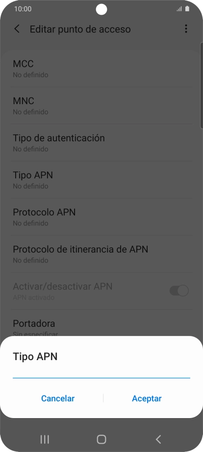 Introduce default y pulsa Aceptar. Introduce default y pulsa Aceptar.