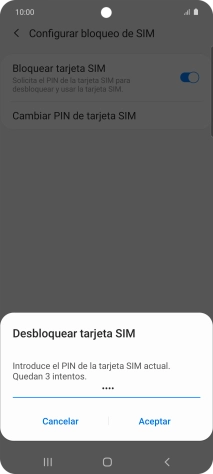 Introduce tu código PIN y pulsa Aceptar. Introduce tu código PIN y pulsa Aceptar.