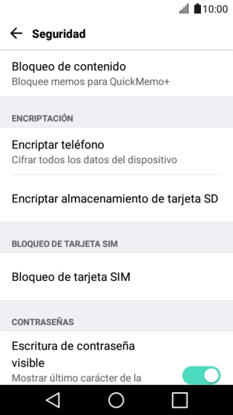 Pulsa Bloqueo de tarjeta SIM. Pulsa Bloqueo de tarjeta SIM.