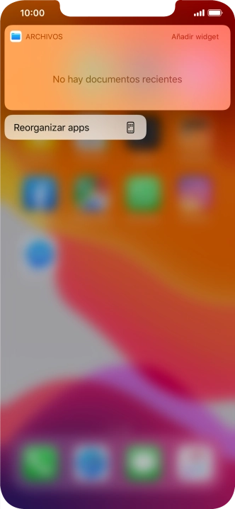 Pulsa Reorganizar apps.