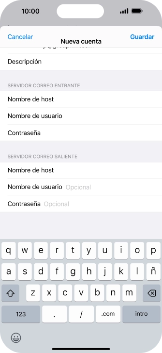 Pulsa Guardar. Ahora se ha configurado tu cuenta de correo electrónico. Si deseas seleccionar más ajustes del servidor de correo de entrada o de salida, continúa con los pasos siguientes. Pulsa Guardar. Ahora se ha configurado tu cuenta de correo electrónico. Si deseas seleccionar más ajustes del servidor de correo de entrada o de salida, continúa con los pasos siguientes.
