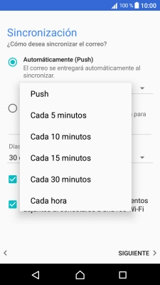 Pulsa el ajuste deseado. Pulsa el ajuste deseado.