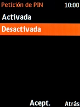 Selecciona Desactivada para desactivar la función. Selecciona Desactivada para desactivar la función.