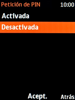 Selecciona Desactivada para desactivar la función. Selecciona Desactivada para desactivar la función.