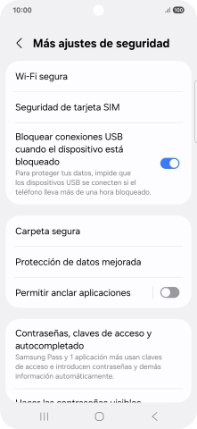 Pulsa Seguridad de tarjeta SIM. Pulsa Seguridad de tarjeta SIM.