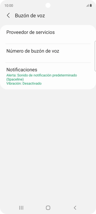 Pulsa Número de buzón de voz. Pulsa Número de buzón de voz.