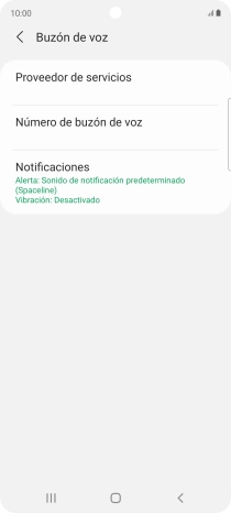 Pulsa Número de buzón de voz. Pulsa Número de buzón de voz.