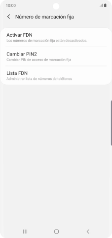 Pulsa Activar FDN. Pulsa Activar FDN.