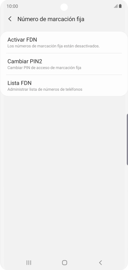 Pulsa Activar FDN. Pulsa Activar FDN.