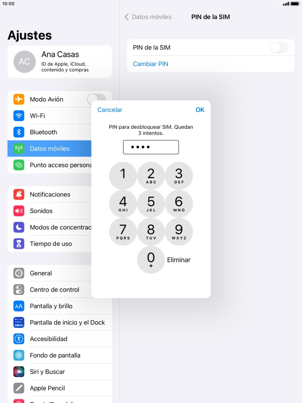 Introduce tu código PIN y pulsa OK. Introduce tu código PIN y pulsa OK.