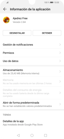 Pulsa Almacenamiento.