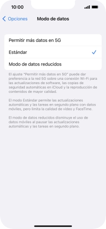 Pulsa el ajuste deseado. Pulsa el ajuste deseado.