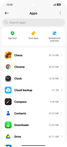 Press the required app. Press the required app.