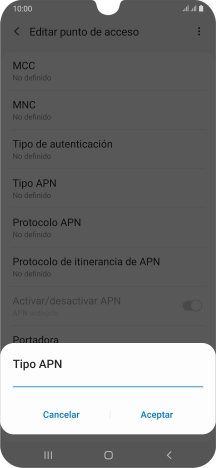 Introduce default y pulsa Aceptar. Introduce default y pulsa Aceptar.
