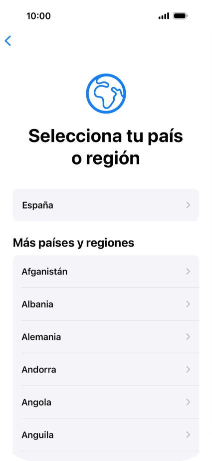 Pulsa el país o el área deseados. Pulsa el país o el área deseados.