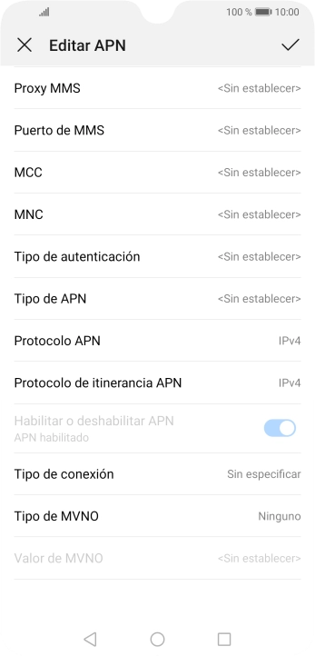Pulsa Tipo de APN. Pulsa Tipo de APN.