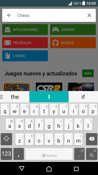 Introduce el nombre del tema o de la app y pulsa el icono de búsqueda. Introduce el nombre del tema o de la app y pulsa el icono de búsqueda.