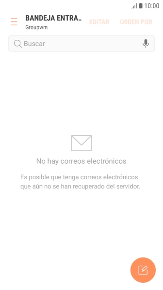 Pulsa el icono de nuevo correo electrónico. Pulsa el icono de nuevo correo electrónico.