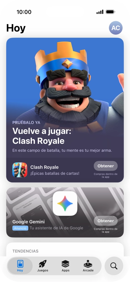 Pulsa el icono de búsqueda. Pulsa el icono de búsqueda.