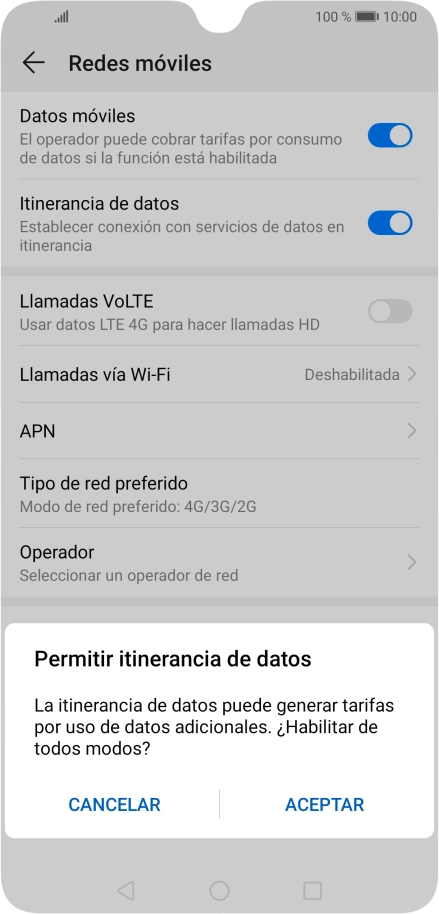 Si activas la función, pulsa ACEPTAR. Si activas la función, pulsa ACEPTAR.