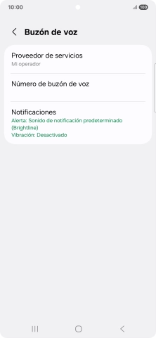 Pulsa Número de buzón de voz. Pulsa Número de buzón de voz.