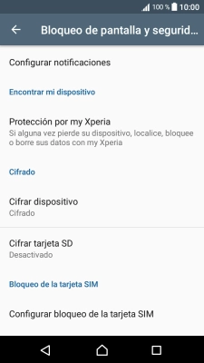 Pulsa Configurar bloqueo de la tarjeta SIM.
