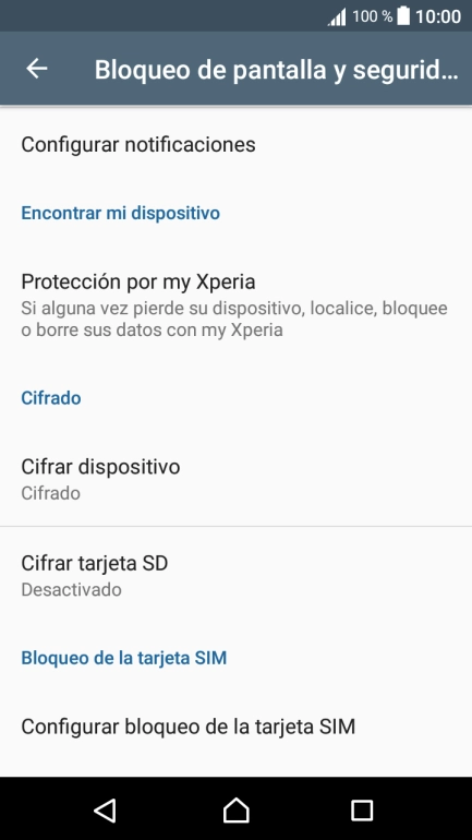 Pulsa Configurar bloqueo de la tarjeta SIM.