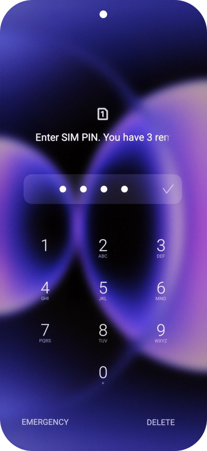 If you're asked to key in your PIN, do so and press the confirm icon.