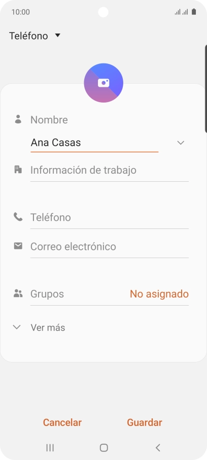 Pulsa Teléfono e introduce el número de teléfono deseado. Pulsa Teléfono e introduce el número de teléfono deseado.