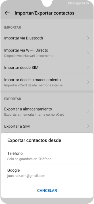 Pulsa Teléfono.