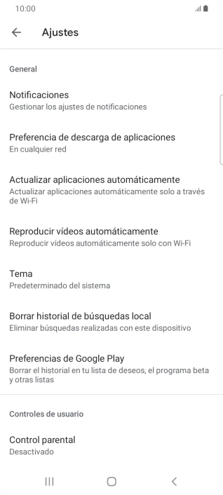 Pulsa Actualizar aplicaciones automáticamente. Pulsa Actualizar aplicaciones automáticamente.