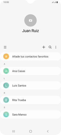 Pulsa el icono de nuevo contacto. Pulsa el icono de nuevo contacto.