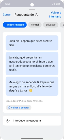 Las propuestas de texto aparecen ahora en la pantalla. Las propuestas de texto aparecen ahora en la pantalla.
