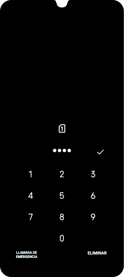 Si lo solicita el teléfono, introduce el código PIN y pulsa el icono de aceptar. Si lo solicita el teléfono, introduce el código PIN y pulsa el icono de aceptar.