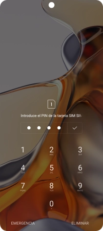 Si lo solicita el teléfono, introduce el código PIN y pulsa el icono de aceptar. Si lo solicita el teléfono, introduce el código PIN y pulsa el icono de aceptar.