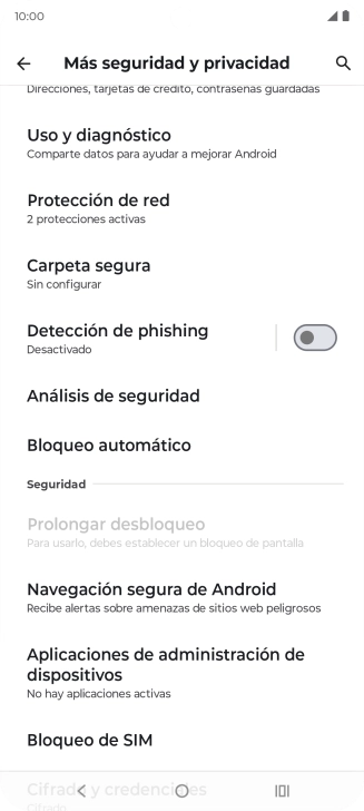 Pulsa Bloqueo de SIM. Pulsa Bloqueo de SIM.
