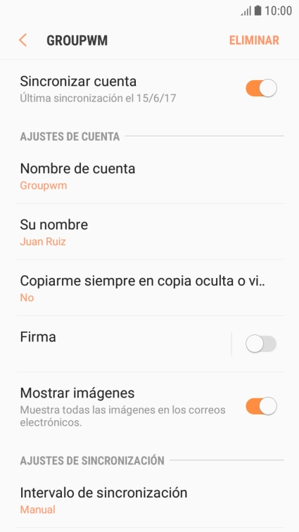 Pulsa el indicador junto a 