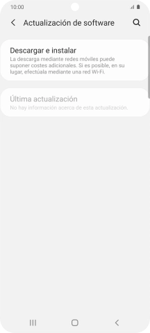 Pulsa Descargar e instalar. Si hay una versión de software nueva disponible, aparecerá ahora en la pantalla. Sigue las indicaciones de la pantalla para actualizar el software del teléfono. Pulsa Descargar e instalar. Si hay una versión de software nueva disponible, aparecerá ahora en la pantalla. Sigue las indicaciones de la pantalla para actualizar el software del teléfono.