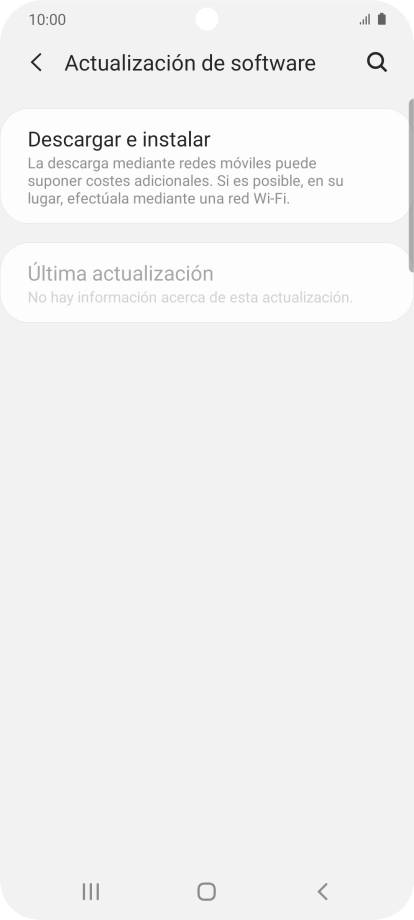 Pulsa Descargar e instalar. Si hay una versión de software nueva disponible, aparecerá ahora en la pantalla. Sigue las indicaciones de la pantalla para actualizar el software del teléfono. Pulsa Descargar e instalar. Si hay una versión de software nueva disponible, aparecerá ahora en la pantalla. Sigue las indicaciones de la pantalla para actualizar el software del teléfono.