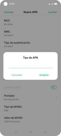 Introduce default y pulsa Aceptar. Introduce default y pulsa Aceptar.